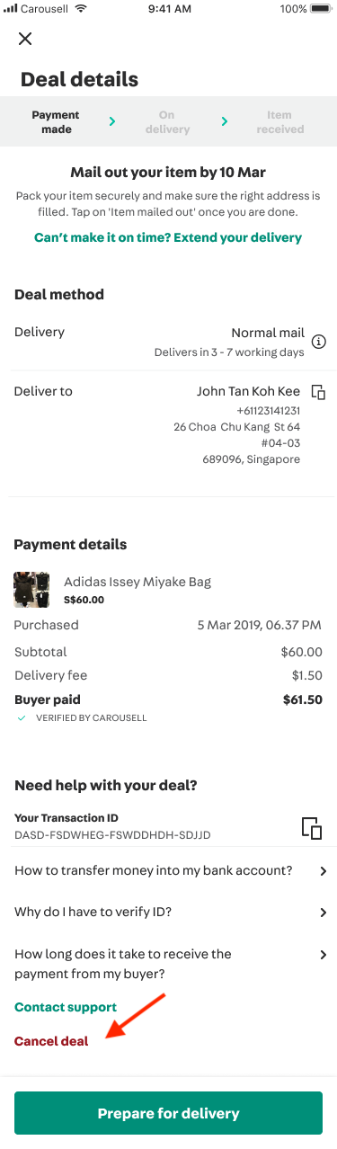 adidas order cancelled